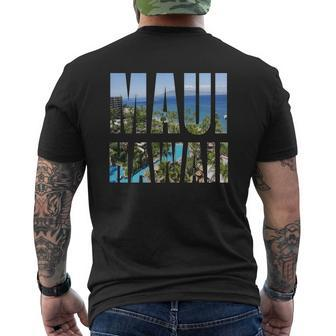 Maui Hawaii Mens Back Print T-shirt - Seseable