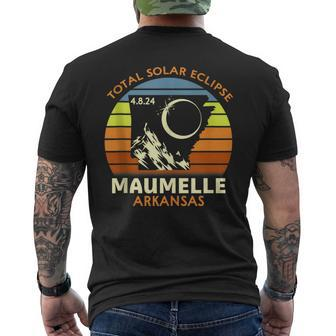 Maumelle Arkansas Total Solar Eclipse 2024 Men's T-shirt Back Print - Thegiftio