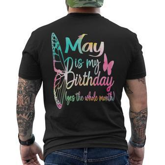 May Birthday For Women May Is My Birthday For Girl Men's T-shirt Back Print | Mazezy CA