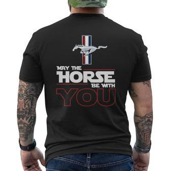 May The Horse Be With You Mens Back Print T-shirt - Thegiftio UK