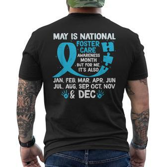 May Is National Foster Care Awareness Month For-Me It's Also Men's T-shirt Back Print - Thegiftio UK