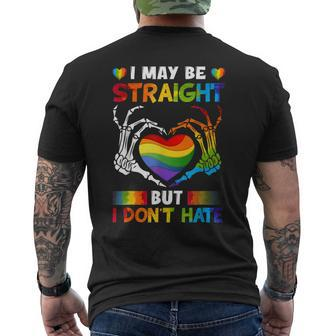 I May Be Straight But I Dont Hate Lgbt Gay Pride V2 Mens Back Print T-shirt - Thegiftio UK