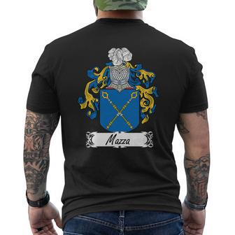 Mazza Family Crest Italian Family Crests Mens Back Print T-shirt - Thegiftio UK