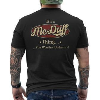 Mcduff Shirt Personalized Name T Shirt Name Print T Shirts Shirts With Name Mcduff Mens Back Print T-shirt - Thegiftio UK