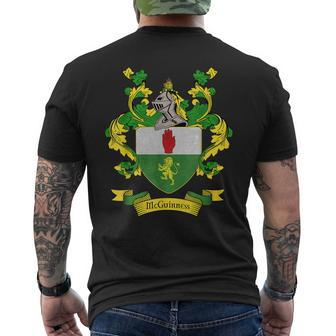 Mcguinness Coat Of Arms Mcguinness Surname Family Crest Mens Back Print T-shirt - Thegiftio UK