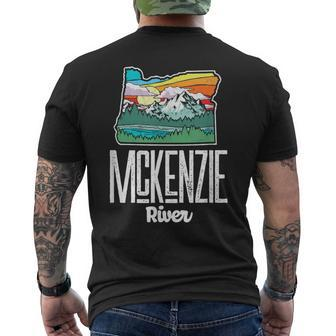 Mckenzie River Vintage Oregon Nature & Outdoors Retro Men's T-shirt Back Print - Monsterry CA