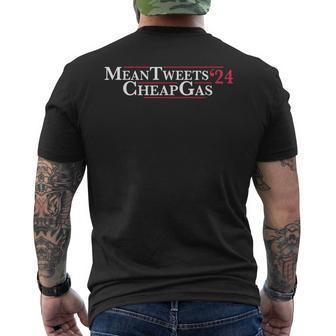 Mean Tweets '24 Cheap Gas Price Gas Trump 2024 Men's T-shirt Back Print - Monsterry UK