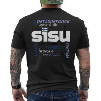 The Meaning Of Finnish Sisu Definition Novelty Men's T-shirt Back Print - Monsterry UK