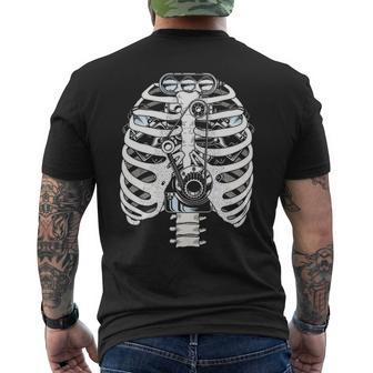 Mechanic Car Engineer Skeleton Mechanics Men's T-shirt Back Print | Mazezy
