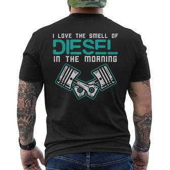 Mechanic Love Smell Of Diesel In Morning Car Auto Men Men's T-shirt Back Print - Seseable