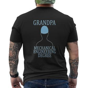 Mechanical Engineering Grandpa Degree Mens Back Print T-shirt | Mazezy
