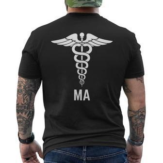 Medical Caduceus Symbol Graphic Medical Assistant Men's T-shirt Back Print - Monsterry CA