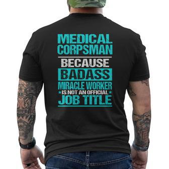 Medical Corpsman Mens Back Print T-shirt - Thegiftio UK