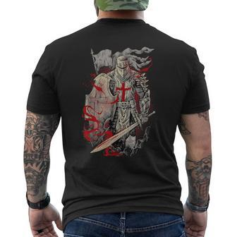 Medieval Crusader Knight Templar Men's T-shirt Back Print - Monsterry CA