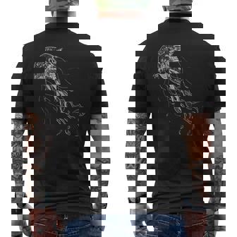 Méduse Hipster Moderne Avec Motif De Méduses Cool T-shirt imprimé au dos - Cadeauxyz
