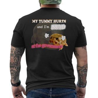 Mein Bauch Tut Weh Schwarzes Kurzärmliges Herren-T-Kurzärmliges Herren-T-Shirt, Lustiges Meme gegen Government - Seseable