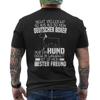 Mein Deutscher Boxer Ist Mein Beste Freund Boxer Dog T-Shirt mit Rückendruck - Seseable
