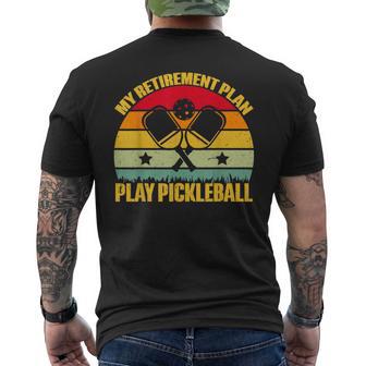 Meine Altersvorsorge Spielen Sie Pickleball Paddleball Player Lustig T-Shirt mit Rückendruck - Geschenkecke