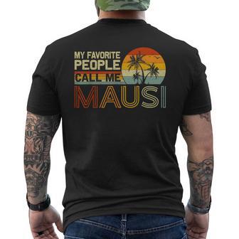 Meine Lieblingsmenschennen Mich Mausiintage Retro Mausi T-Shirt mit Rückendruck - Geschenkecke