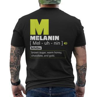 Melanin Magic Afro American Woman Men's T-shirt Back Print - Monsterry UK