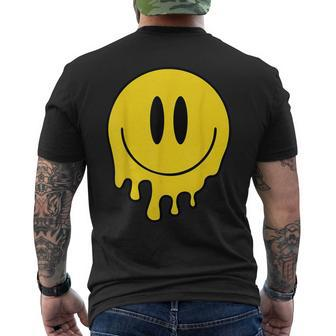 Melting Yellow Smile Happy Melted Dripping Face Men's T-shirt Back Print - Monsterry UK