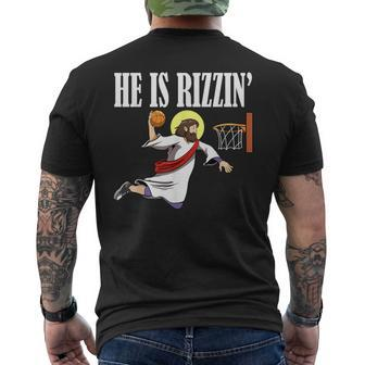 Meme Easter Risen Christ Men's T-shirt Back Print | Mazezy