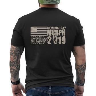 Memorial Day Murph 2019 1 Mile Run 100 Pull Ups 200 Push Ups Mens Back Print T-shirt - Thegiftio UK