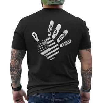 Memorial Day With Us American Flag Colors Veteran Men's T-shirt Back Print - Monsterry