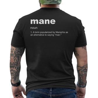 Memphis 901 Slang Mane Definition Graphic Fashion Men's T-shirt Back Print - Monsterry