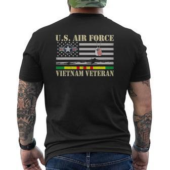 Men US Air Force Vietnam Veteran Usaf Veterans Day Flag Mens Back Print T-shirt | Mazezy