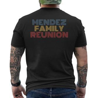 Mendez Family Reunion Surname Personalized Name Retro Men's T-shirt Back Print - Seseable