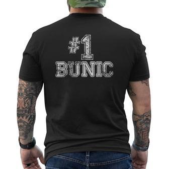 Mens 1 Bunic Number One Father's Day Tee Mens Back Print T-shirt | Mazezy CA