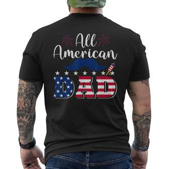 Mens 4Th Of July Family Matching All American Dad Mens Back Print T-shirt - Thegiftio UK