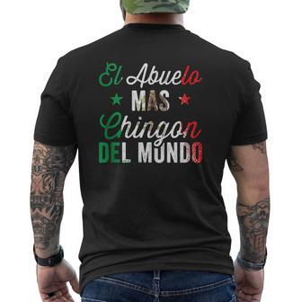 Mens Abuelo Mas Chingon Del Mundo Mexican Flag Cinco De Mayo Mens Back Print T-shirt | Mazezy DE