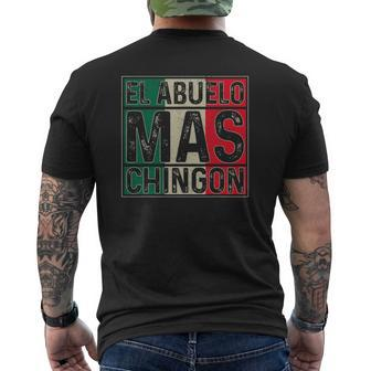 Mens Abuelo Mas Chingon Grandpa Mexican Flag Fathers Day Mens Back Print T-shirt | Mazezy DE