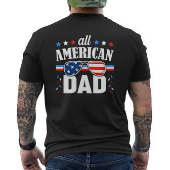 Mens All American Dad 4Th Of July Usa Family Matching Outfit Mens Back Print T-shirt | Mazezy AU