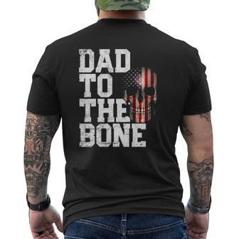 Mens American Flag Skull 4Th Of July Dad Father's Day Mens Back Print T-shirt | Mazezy DE