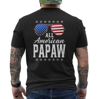 Mens All American Papaw 4Th Of Julyfathers Day Papaw Mens Back Print T-shirt | Mazezy