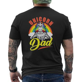 Mens Awesome Unicorn Dad Cool Unicorn Dads Mens Back Print T-shirt | Mazezy