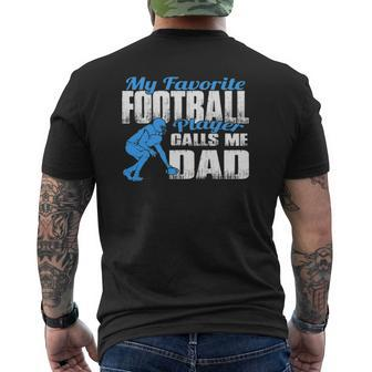 Mens B My Favorite Football Player Calls Me Dad Football Dad Mens Back Print T-shirt | Mazezy DE