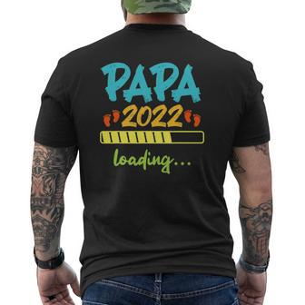 Mens Becoming Dad 2022 Loading Mens Back Print T-shirt | Mazezy
