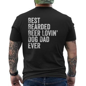 Mens Best Bearded Beer Lovin' Dog Dad Mens Back Print T-shirt | Mazezy DE