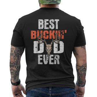 Mens Best Buckin Dad Ever Hunter Deer Buck Stag Game Father's Day Mens Back Print T-shirt | Mazezy