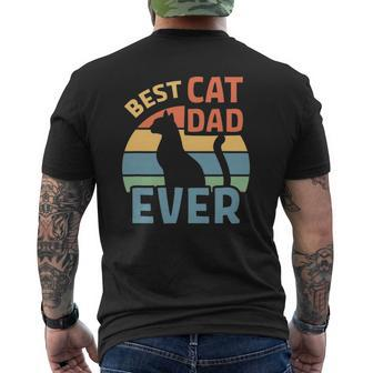 Mens Best Cat Dad Ever Mens Back Print T-shirt | Mazezy