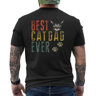 Mens Best Cat Dad Ever Cat Lover Cat Dad Fathers Mens Back Print T-shirt | Mazezy