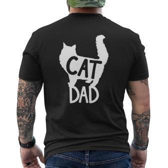 Mens Best Cat Dad Father's Day Men Kitty Daddy Papa Mens Back Print T-shirt | Mazezy