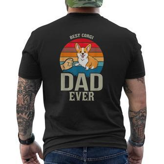 Mens Best Corgi Dad Ever Daddy Dog Lover Owner Mens Back Print T-shirt | Mazezy