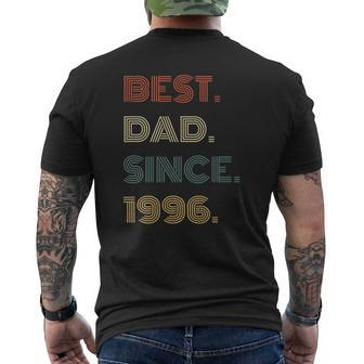 Mens Best Dad Since 1996 Clothes For Him Men Retro Vintage Mens Back Print T-shirt | Mazezy