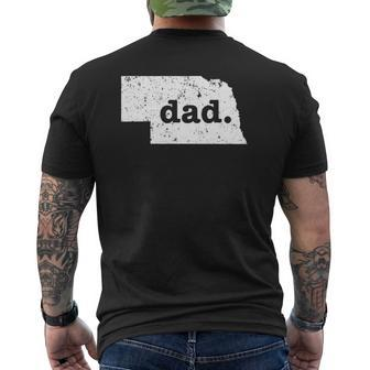 Mens Best Dad Nebraska For Dad Mens Back Print T-shirt | Mazezy CA