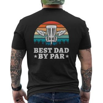 Mens Best Dad By Par Disc Golf Mens Back Print T-shirt | Mazezy